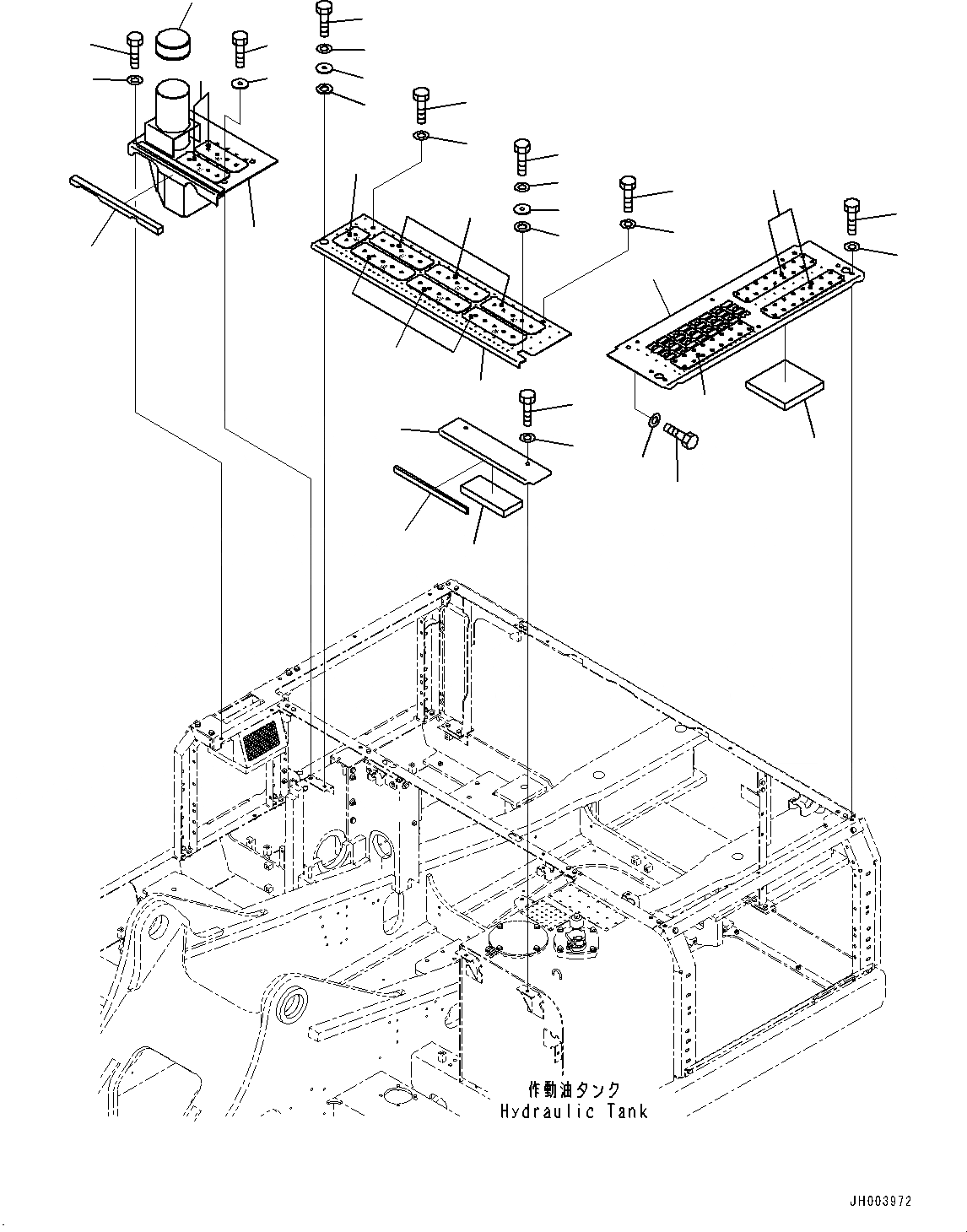 Схема запчастей Komatsu PC400LC-8 - КАБИНА COVER, (/) (№7-) КАБИНА COVER, С ПРЕФИЛЬТР