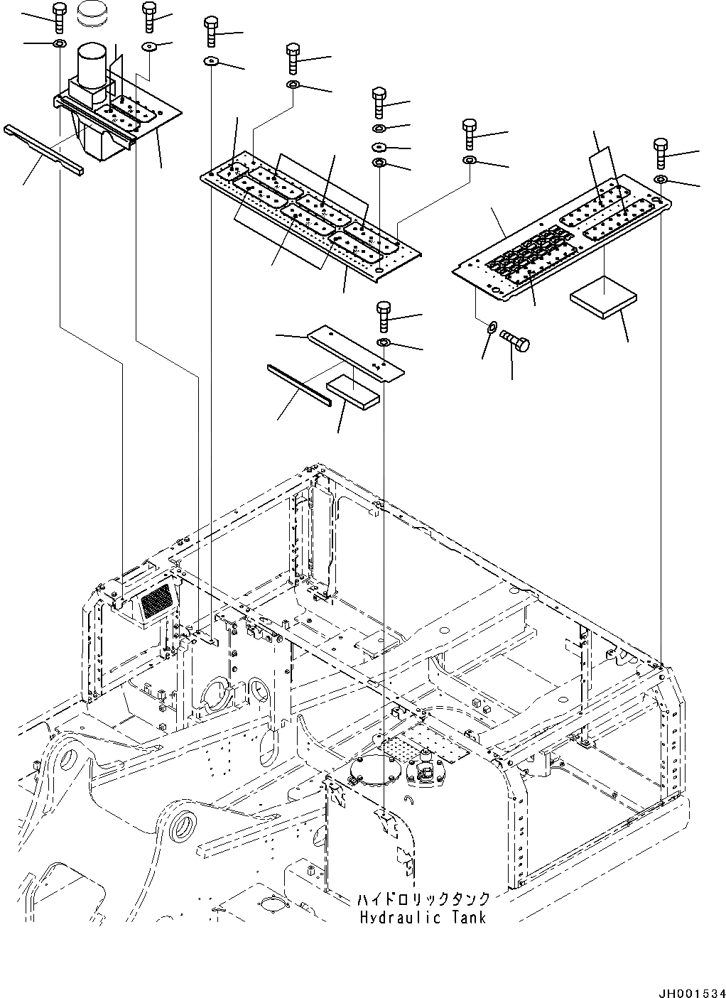 Схема запчастей Komatsu PC400LC-8 - КАБИНА COVER, (/) (№7-7) КАБИНА COVER, С ПРЕФИЛЬТР, ДЛЯ KAL