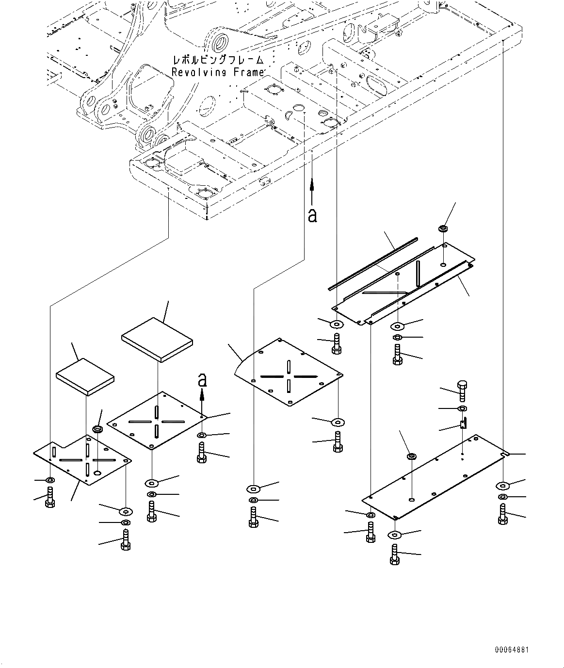 Схема запчастей Komatsu PC400LC-8 - НИЖН. КРЫШКА, (/) (№79-) НИЖН. КРЫШКА, ДЛЯ АВСТРАЛИИ