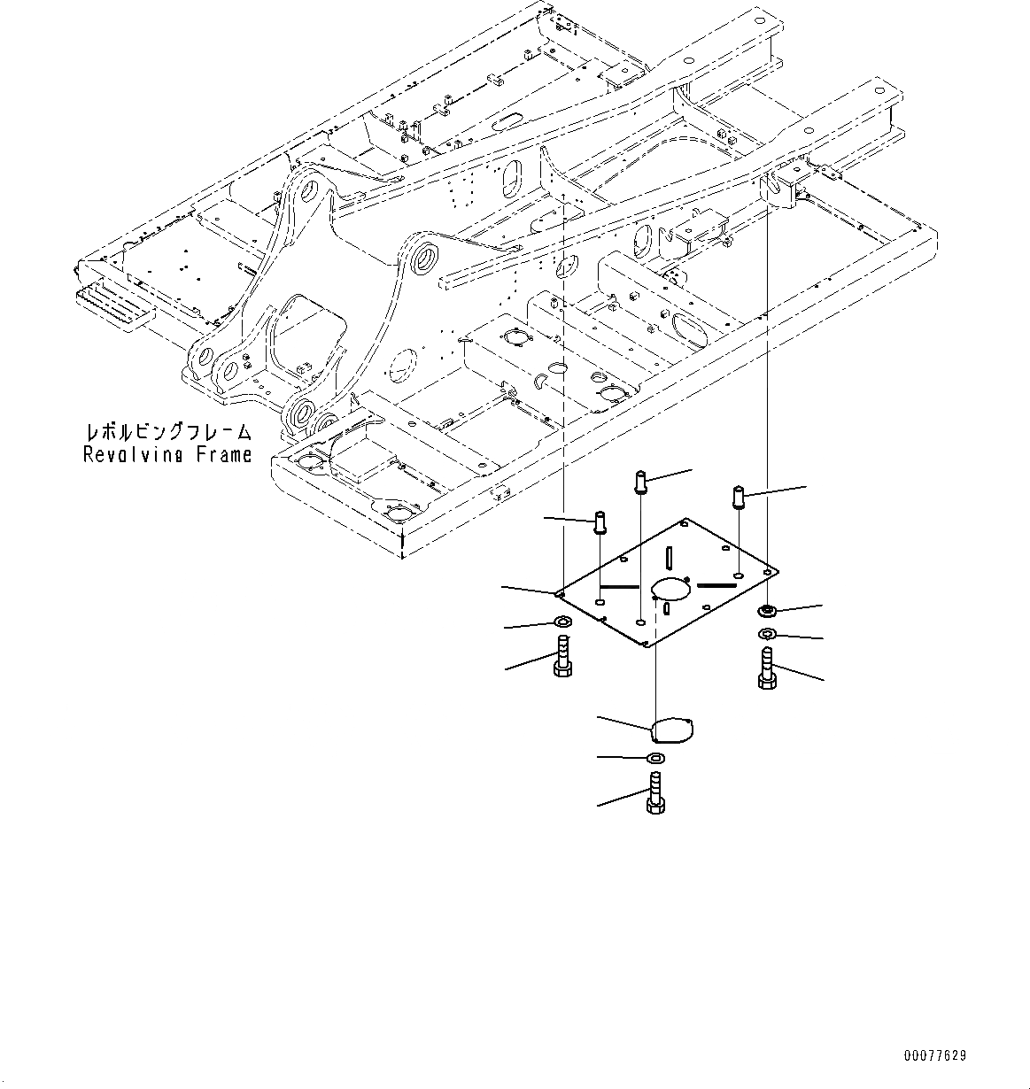 Схема запчастей Komatsu PC400LC-8 - НИЖН. КРЫШКА, (/) (№7-) НИЖН. КРЫШКА