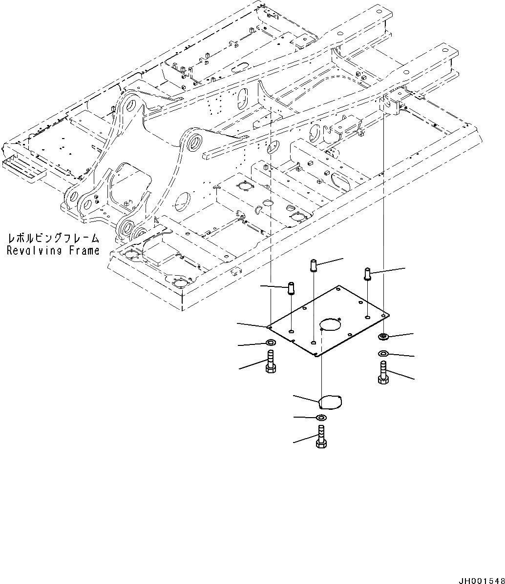 Схема запчастей Komatsu PC400LC-8 - НИЖН. КРЫШКА, (/) (№7-) НИЖН. КРЫШКА, УСИЛ.ENED, ДЛЯ АВСТРАЛИИ