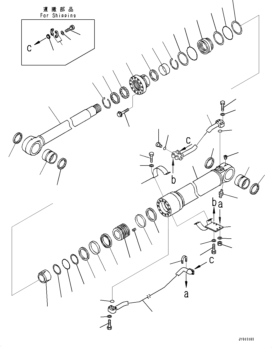 Схема запчастей Komatsu PC400LC-8 - ЦИЛИНДР СТРЕЛЫ, ПРАВ. (№7-) ЦИЛИНДР СТРЕЛЫ, ЧАС. СИСТ. СМАЗКИ ТИП