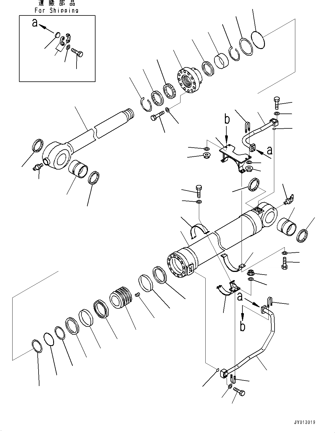 Схема запчастей Komatsu PC400LC-8 - РУКОЯТЬ, ВНУТР. ЧАСТИ, ЦИЛИНДР КОВША (№7-) РУКОЯТЬ, MM, ЧАС. СИСТ. СМАЗКИ ТИП, ДЛЯ SUPER EARTHMOVER