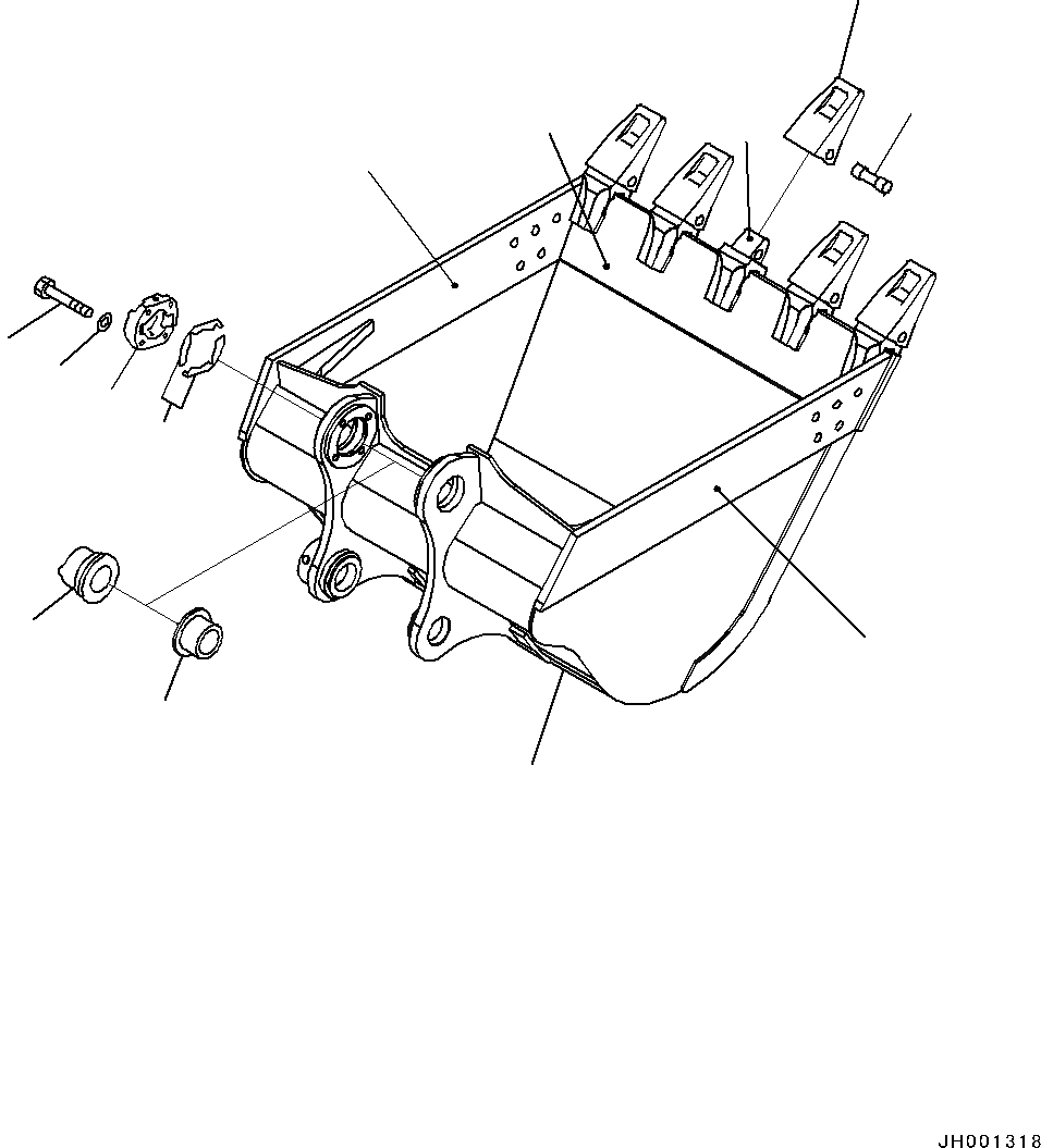 Схема запчастей Komatsu PC400LC-8 - ЭКСКАВАТ. КОВШ, КОВШ (№7-) ЭКСКАВАТ. КОВШ, .9M, 7MM, ГОРИЗОНТАЛЬН. ПАЛЕЦ, С ADUSTING