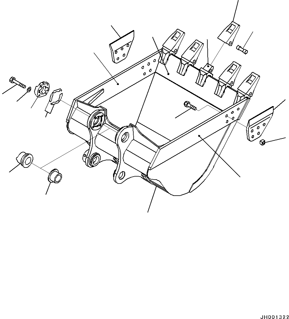 Схема запчастей Komatsu PC400LC-8 - ЭКСКАВАТ. КОВШ, КОВШ И БОКОРЕЗЫ (№7-) ЭКСКАВАТ. КОВШ, .9M, 7MM, ГОРИЗОНТАЛЬН. ПАЛЕЦ, С БОКОРЕЗЫ, С ADUSTING