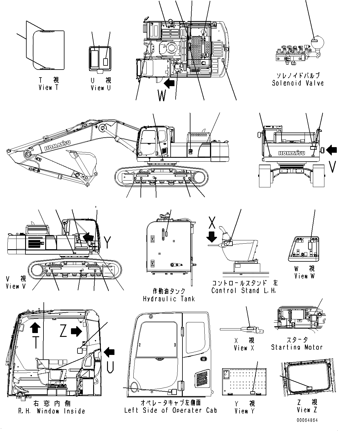 Схема запчастей Komatsu PC400LC-8 - МАРКИРОВКА (№7-) МАРКИРОВКА, ТУРЦИЯ INSTRUCTION