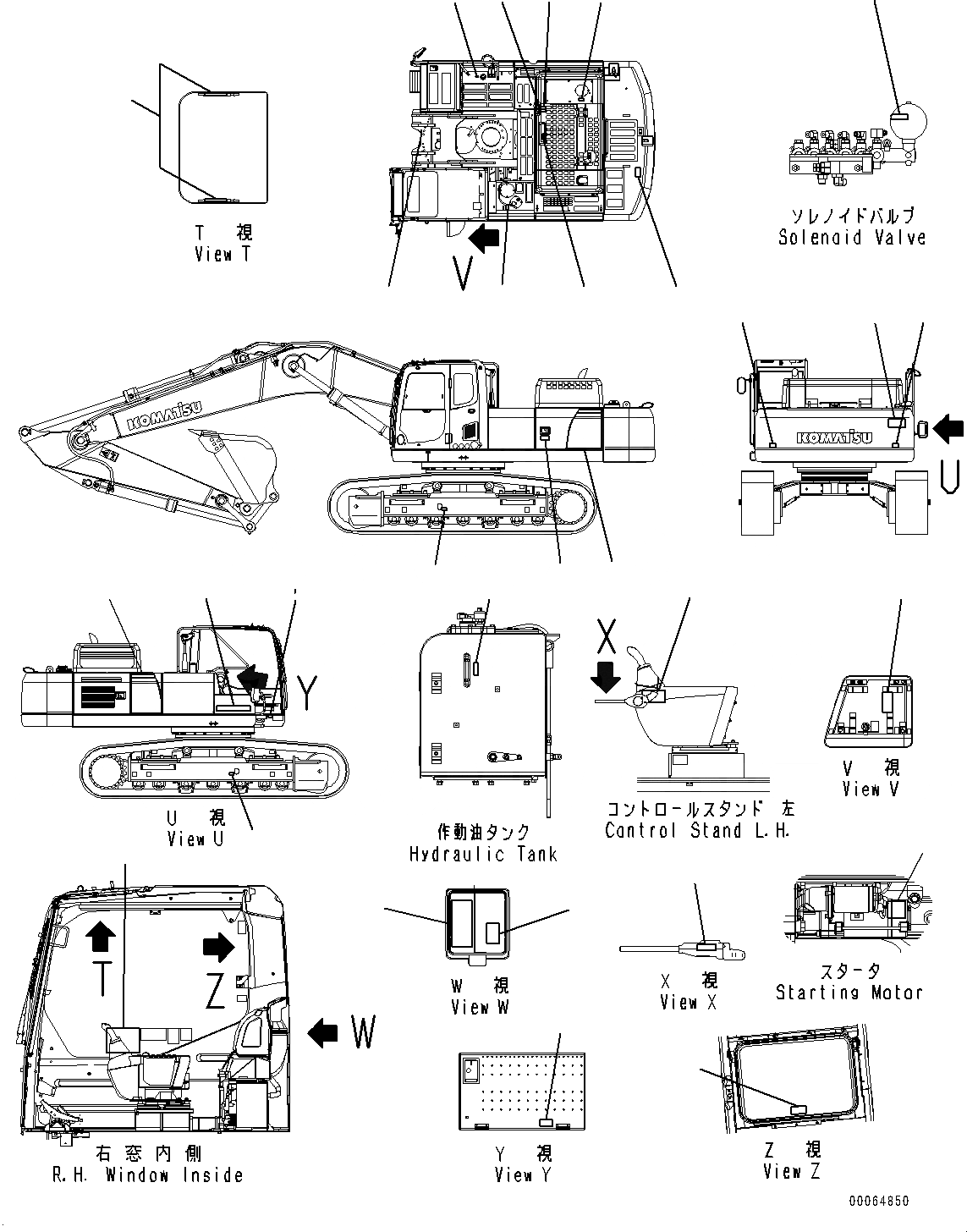 Схема запчастей Komatsu PC400LC-8 - МАРКИРОВКА, (№7-78) МАРКИРОВКА, АНГЛ., БУКВЕНН.