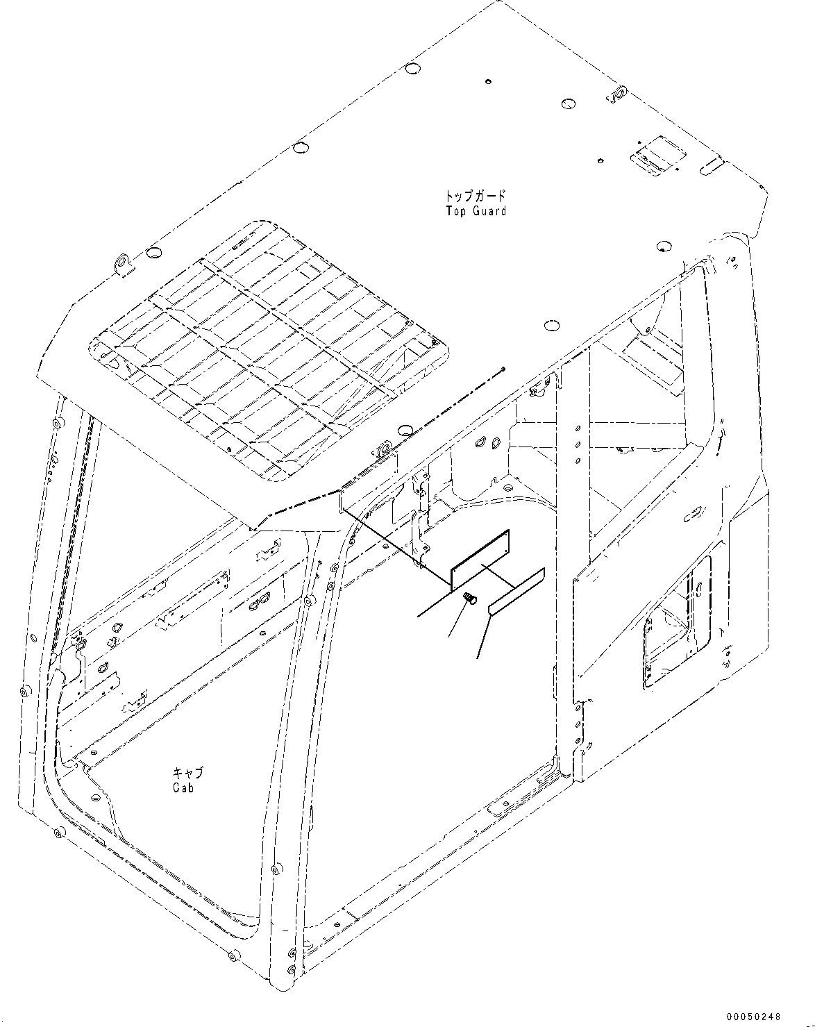 Схема запчастей Komatsu PC400LC-8 - FOPS ПЛАСТИНА (№7-) FOPS ПЛАСТИНА, АНГЛ., ТУРЦИЯ INSTRUCTION, ВЕРХН. ЧАСТИ КОРПУСА, УРОВЕНЬ 