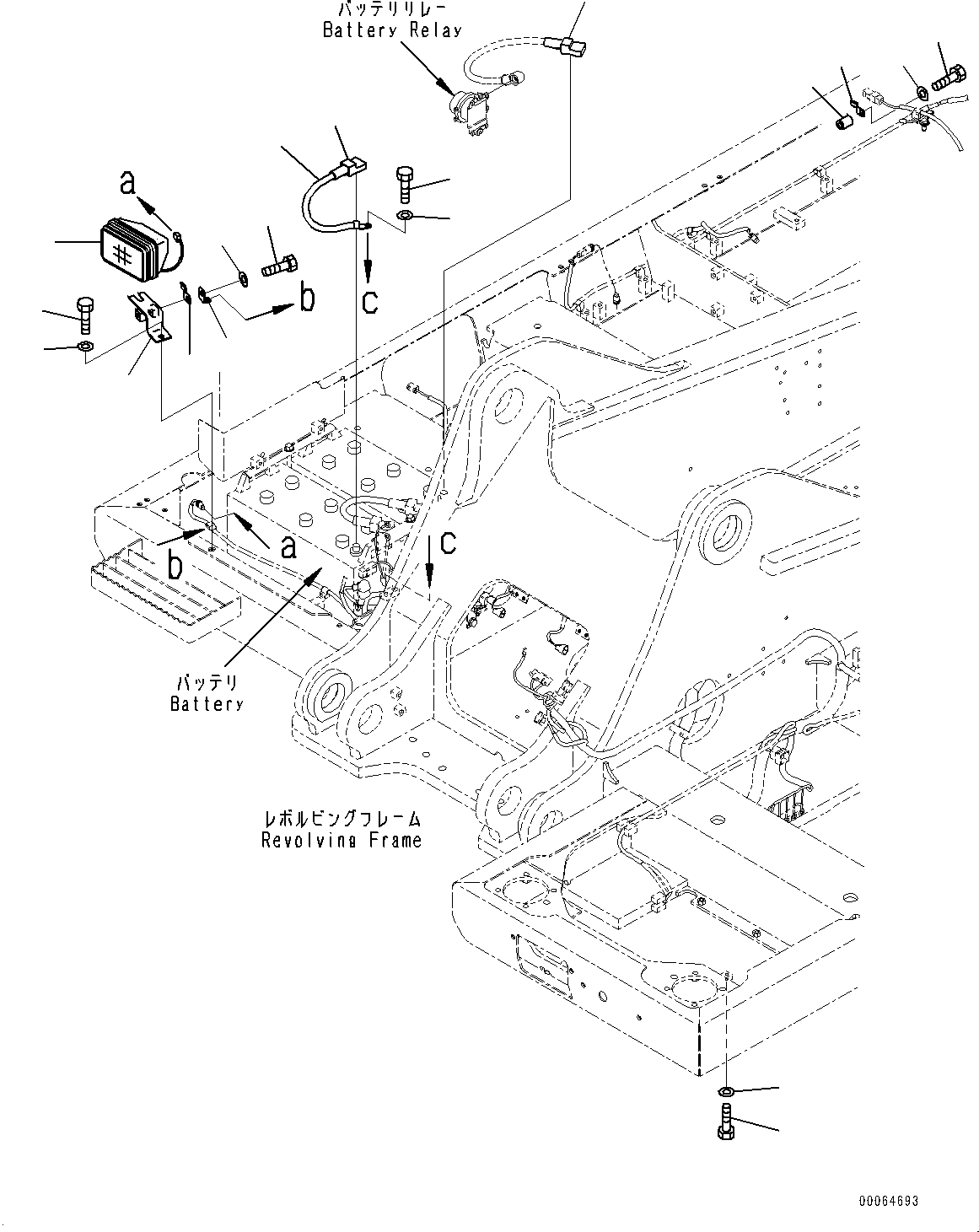 Схема запчастей Komatsu PC400-8 - ЭЛЕКТРИЧ. ПРОВОДКА, ЛАМПА РАБОЧ. ОСВЕЩЕНИЯ (№7-) ЭЛЕКТРИЧ. ПРОВОДКА