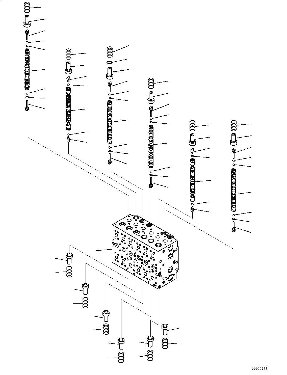 Схема запчастей Komatsu PC400-8 - УПРАВЛЯЮЩ. КЛАПАН, ВНУТР. ЧАСТИ (/) (№7-7) УПРАВЛЯЮЩ. КЛАПАН, ДЛЯ ПРЯМАЯ ЛОПАТА, НИЖН. РАЗГРУЗКА ТИП