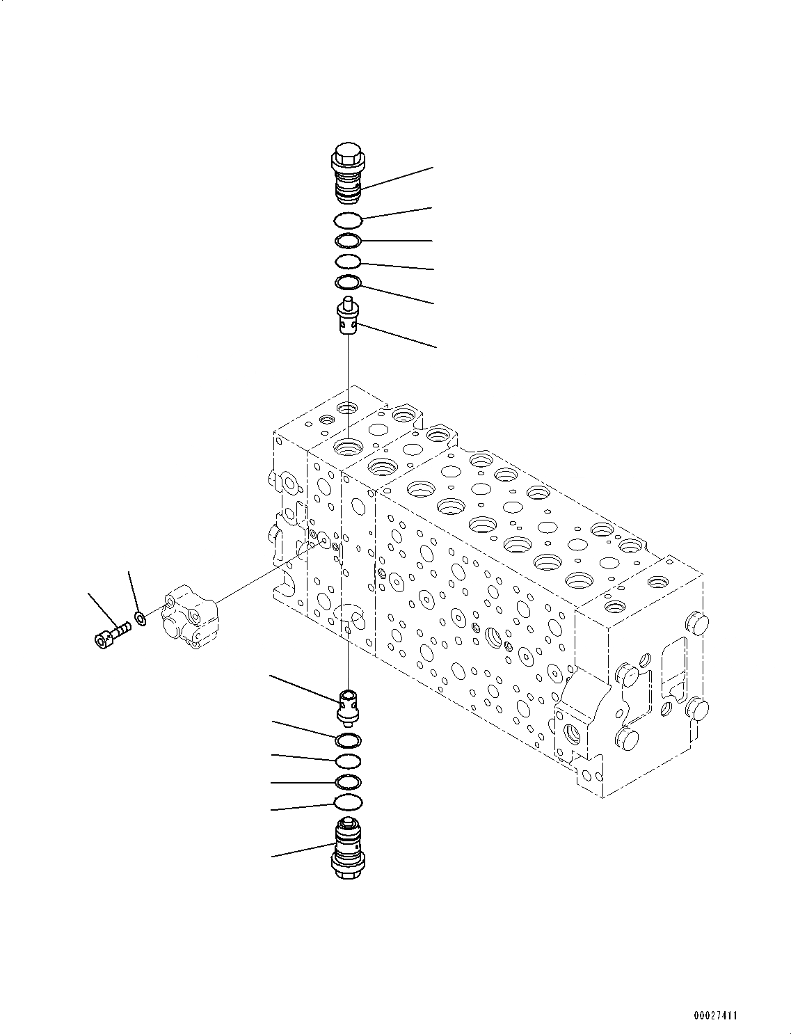 Схема запчастей Komatsu PC400-8 - УПРАВЛЯЮЩ. КЛАПАН, ВНУТР. ЧАСТИ (/) (№7-) УПРАВЛЯЮЩ. КЛАПАН, ДЛЯ ПРЯМАЯ ЛОПАТА, НИЖН. РАЗГРУЗКА ТИП