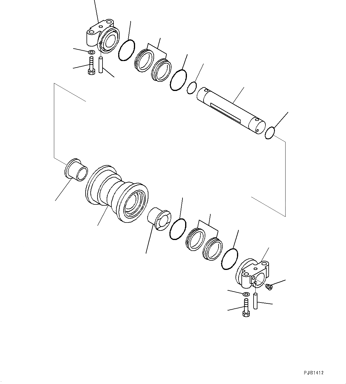 Схема запчастей Komatsu PC400-8 - ОПОРНЫЙ КАТОК (№77-) ОПОРНЫЙ КАТОК