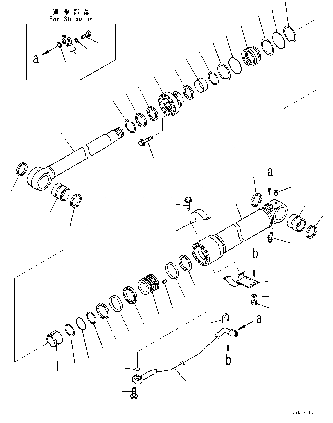 Схема запчастей Komatsu PC400-8 - ЦИЛИНДР СТРЕЛЫ, ПРАВ. (№7-) ЦИЛИНДР СТРЕЛЫ, С ПРЕДОТВРАЩЕНИЕМ СМЕЩЕНИЯ КЛАПАН