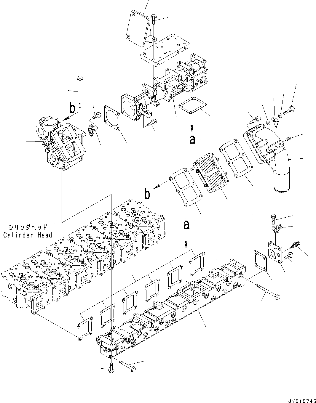 Схема запчастей Komatsu SAA6D125E-5F - ТРУБОПРОВОД ВПУСКА ВОЗДУХА И СОЕДИН-Е, (№-) ТРУБОПРОВОД ВПУСКА ВОЗДУХА И СОЕДИН-Е, СОЕДИНИТЕЛЬН. ЧАСТИ