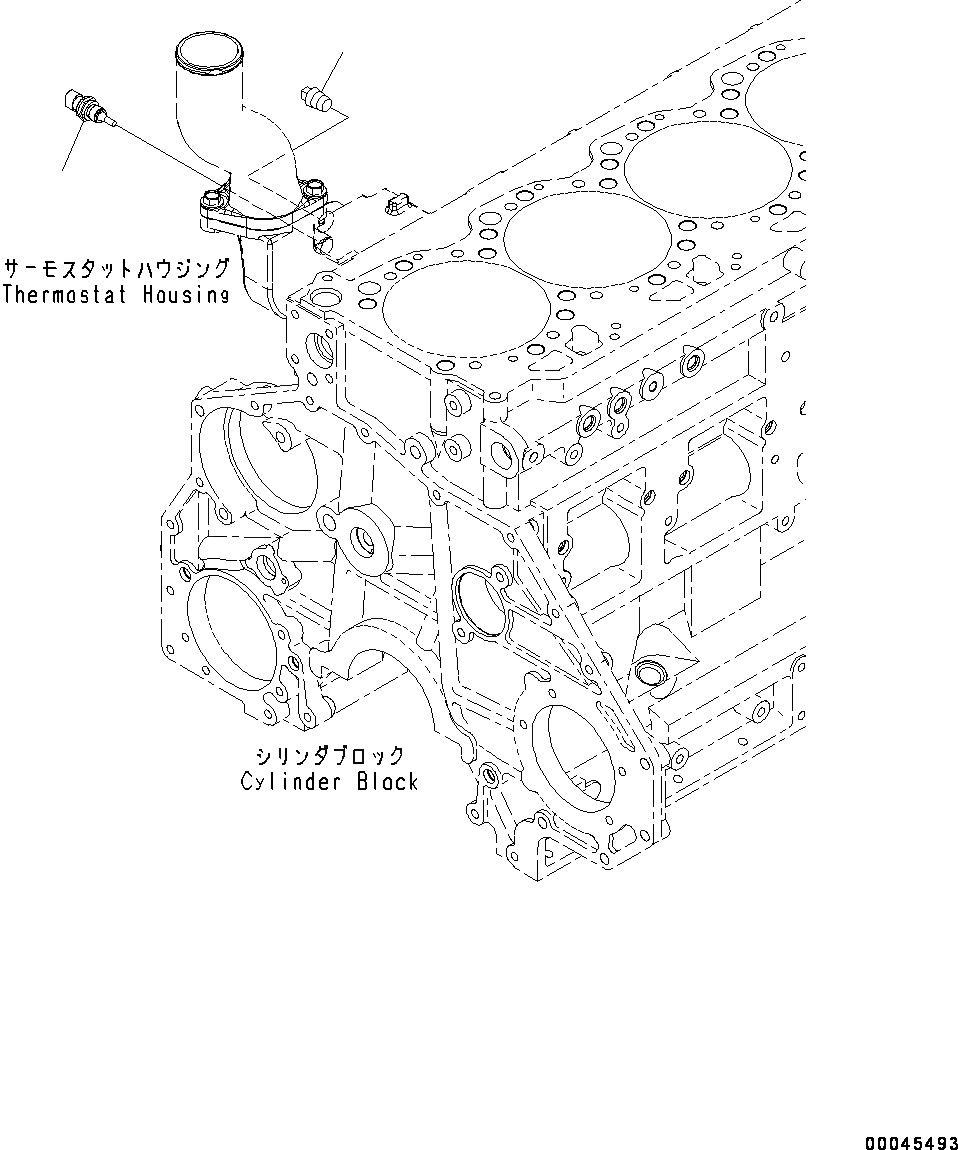 Схема запчастей Komatsu SAA6D125E-5F - ДАТЧИК ТЕМПЕРАТУРЫ ВОДЫ (№-) ДАТЧИК ТЕМПЕРАТУРЫ ВОДЫ