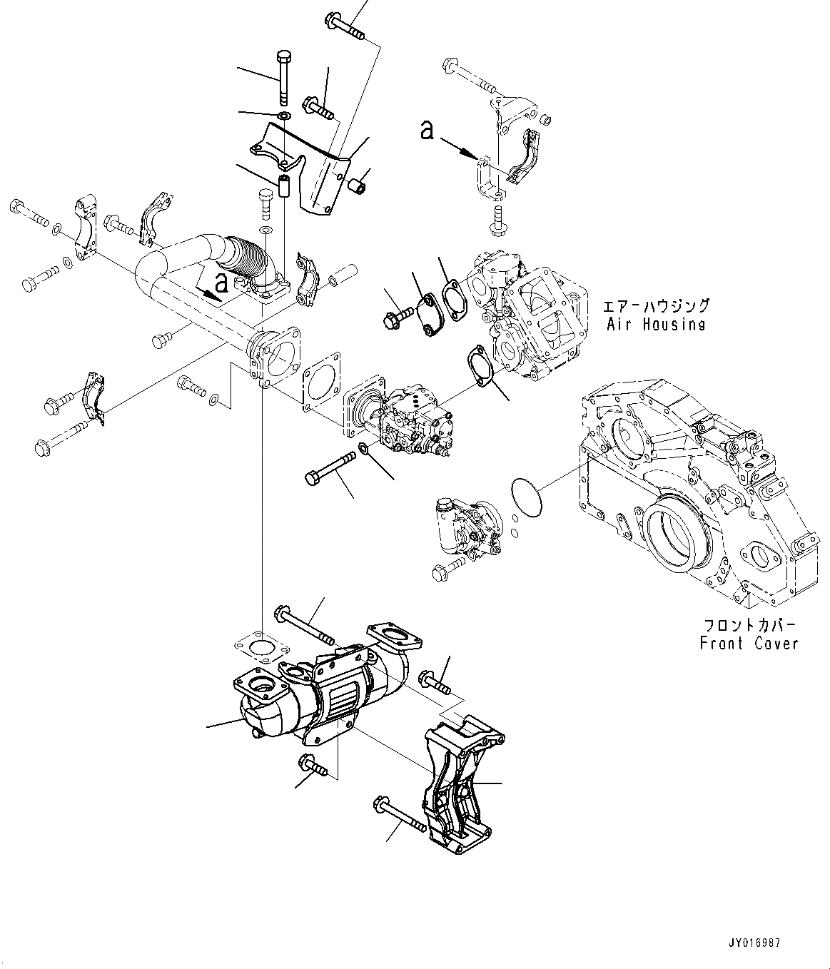 Схема запчастей Komatsu SAA6D125E-5F - ВЫПУСКН. GAS RE-CIRCULATION (EGR) КЛАПАН, (/) (№-) ВЫПУСКН. GAS RE-CIRCULATION (EGR) КЛАПАН