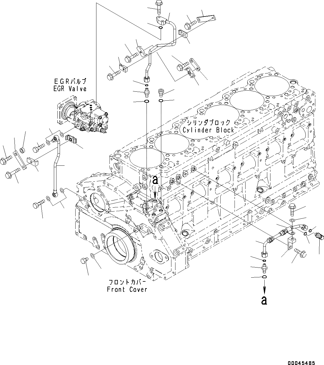 Схема запчастей Komatsu SAA6D125E-5F - ВЫПУСКН. GAS RE-CIRCULATION (EGR) КЛАПАН, (/) (№-) ВЫПУСКН. GAS RE-CIRCULATION (EGR) КЛАПАН