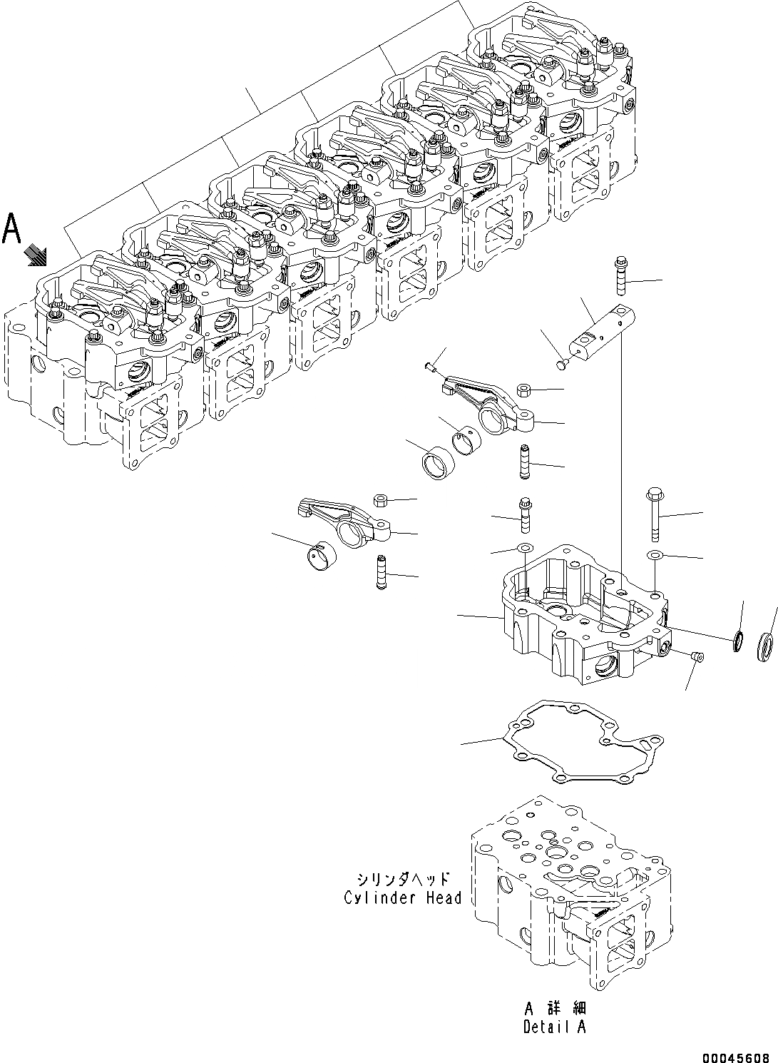 Схема запчастей Komatsu SAA6D125E-5F - РАСПРЕДВАЛ, (/) (№-99) РАСПРЕДВАЛ