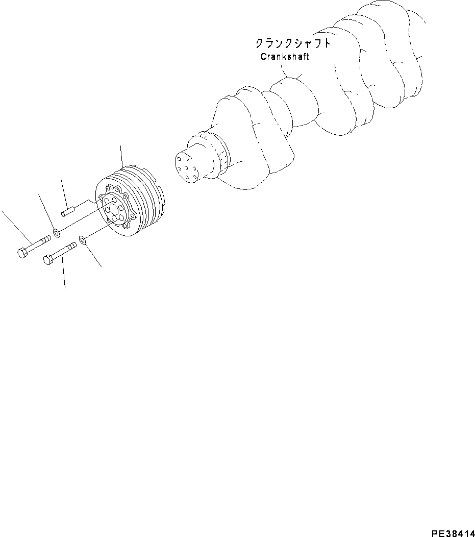 Схема запчастей Komatsu SAA6D125E-5F - ШКИВ КОЛЕНВАЛА (№7-) ШКИВ КОЛЕНВАЛА, ДЛЯ ЗАПЫЛЕНН. РАЙОНОВ