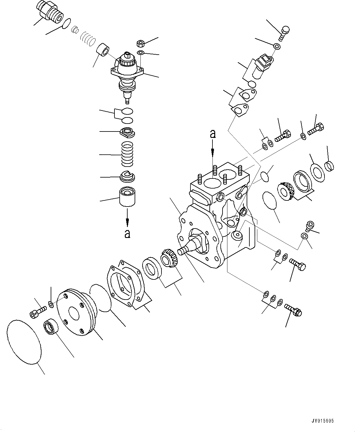 Схема запчастей Komatsu SAA6D125E-5F - ТОПЛИВН. НАСОС, ВНУТР. ЧАСТИ, НАСОС (/) (№7-) ТОПЛИВН. НАСОС