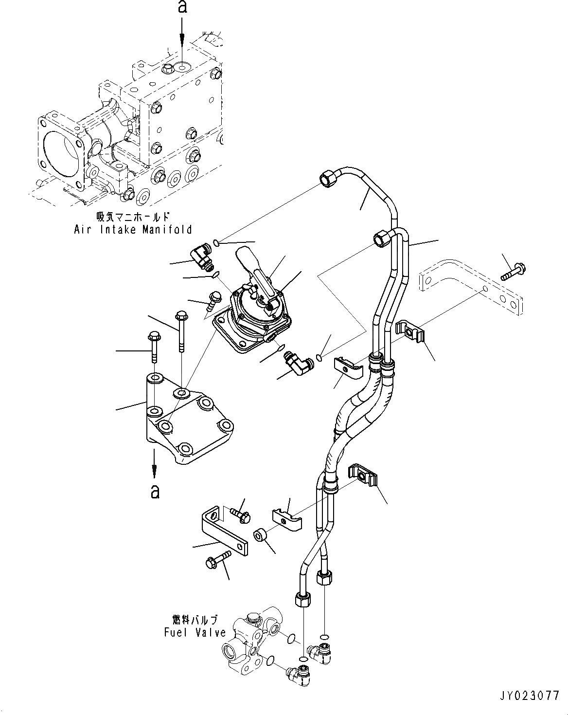 Схема запчастей Komatsu SAA6D125E-5F - PREФИЛЬТР., PОБОД КОЛЕСАING НАСОС И ТРУБЫ (№77-) PREФИЛЬТР., ДЛЯ CHINA 2 EX-GAS REGULATION ARRANGEMENT