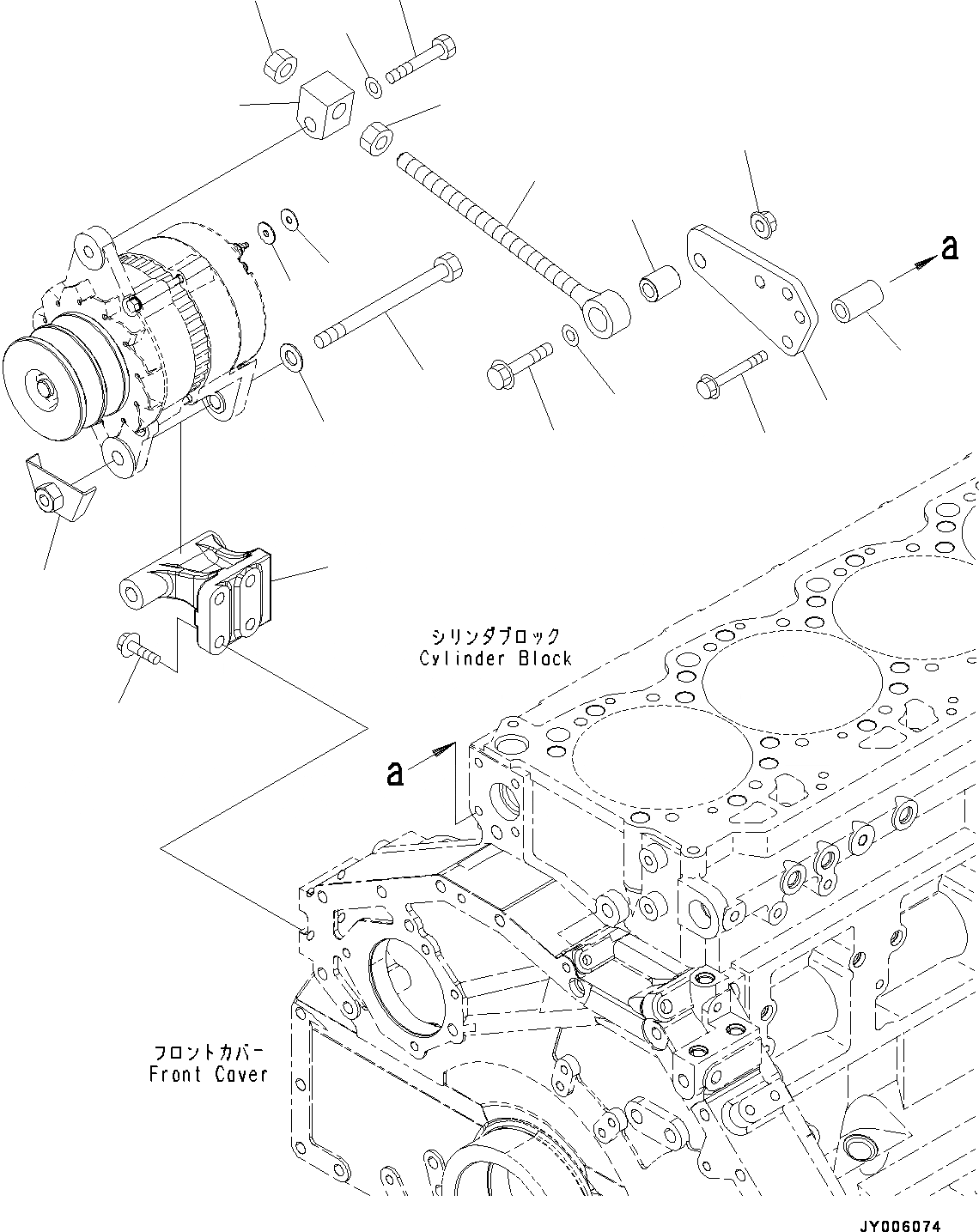 Схема запчастей Komatsu SAA6D125E-5F - ГЕНЕРАТОР, ЭЛЕМЕНТЫ КРЕПЛЕНИЯ (№7-) ГЕНЕРАТОР, AMP., ДЛЯ ЗАПЫЛЕНН. РАЙОНОВ