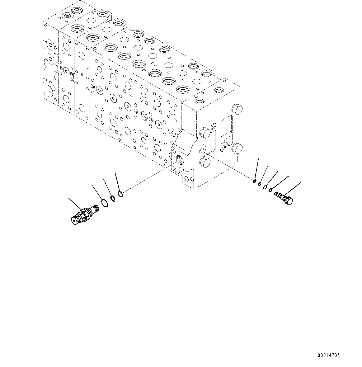 Схема запчастей Komatsu PC400-8R - УПРАВЛЯЮЩ. КЛАПАН, ВНУТР. ЧАСТИ (/) (№7-) УПРАВЛЯЮЩ. КЛАПАН, ДЛЯ ПРЯМАЯ ЛОПАТА, НИЖН. РАЗГРУЗКА ТИП