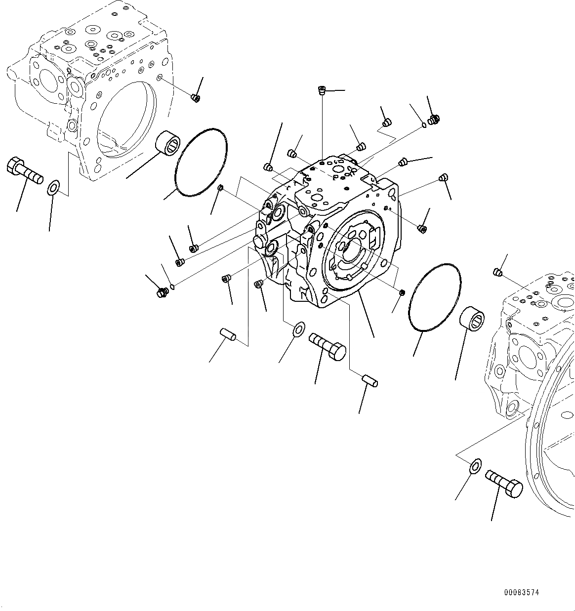 Схема запчастей Komatsu PC400-8R - ПОРШЕНЬ НАСОС, ВНУТР. ЧАСТИ (/) (№79-) ПОРШЕНЬ НАСОС