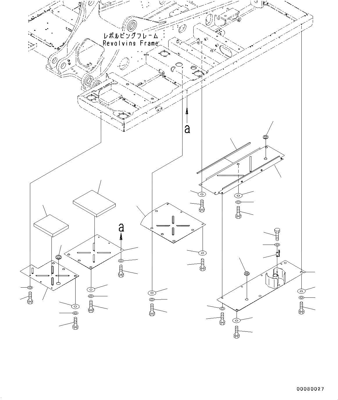 Схема запчастей Komatsu PC400-8R - НИЖН. КРЫШКА, (/) (№7-) НИЖН. КРЫШКА, ДЛЯ ЗАПРАВОЧН.LING НАСОС, EXTREMELY BAD ТОПЛИВН. И ПЛОХ. ТОПЛИВО ARRANGEMENT СПЕЦ-Я. ВОДН.+DUST