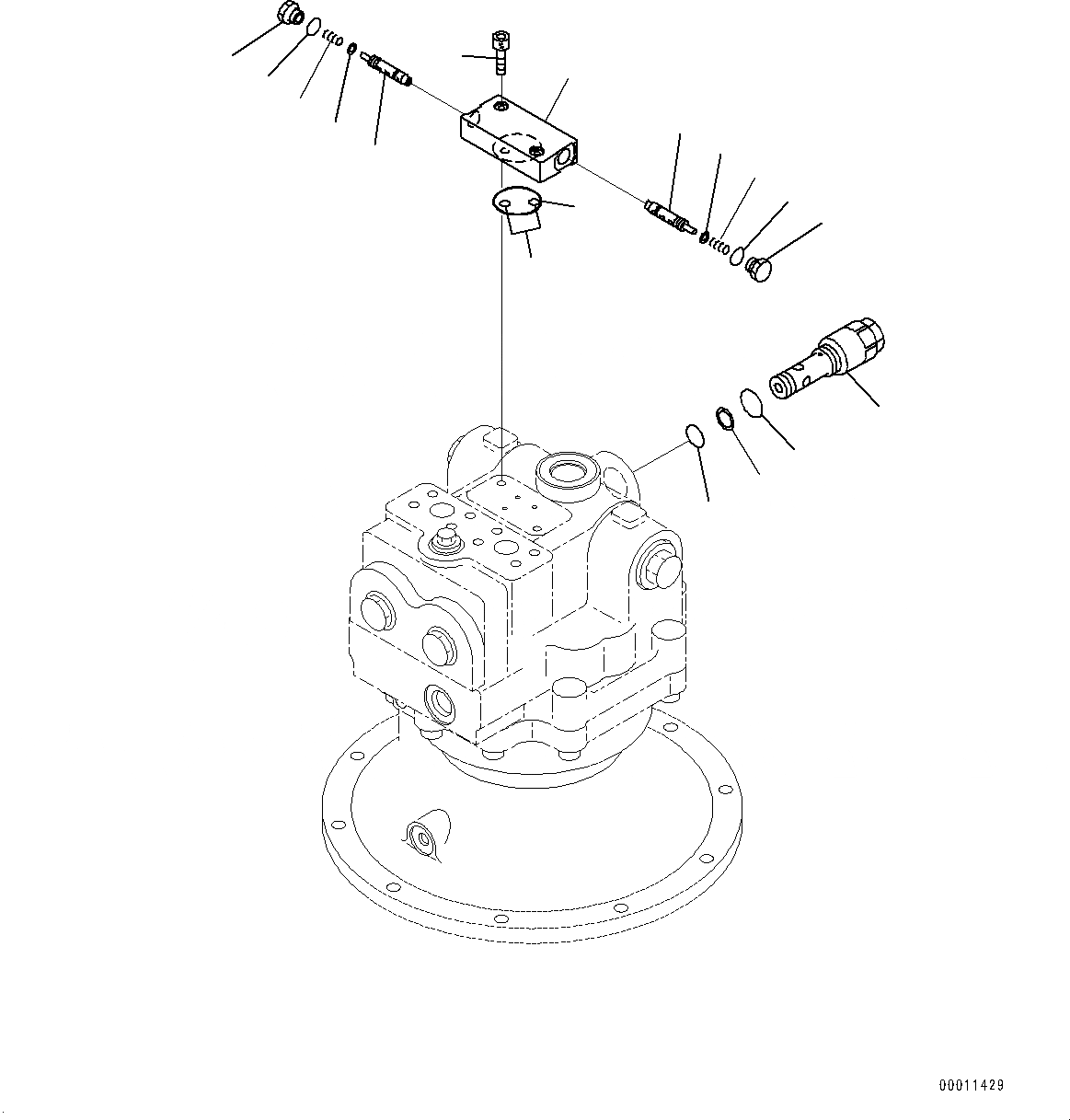 Схема запчастей Komatsu PC400-8R - МЕХАНИЗМ ПОВОРОТА И МОТОР, (/) (№7-7) МЕХАНИЗМ ПОВОРОТА И МОТОР