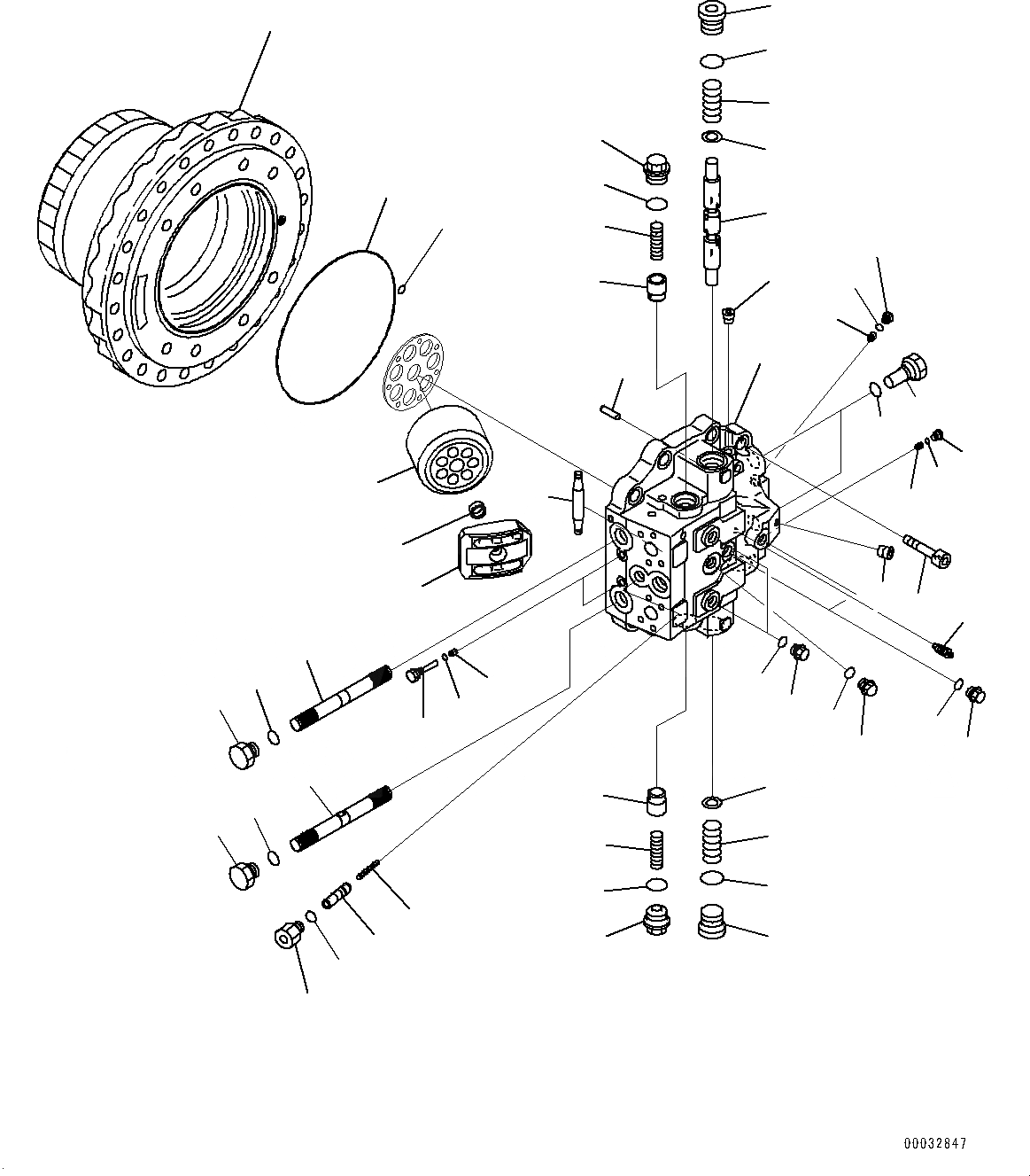 Схема запчастей Komatsu PC400-8R - МОТОР ХОДА И КОНЕЧНАЯ ПЕРЕДАЧА, МОТОР ХОДА (/) (№7-) МОТОР ХОДА И КОНЕЧНАЯ ПЕРЕДАЧА