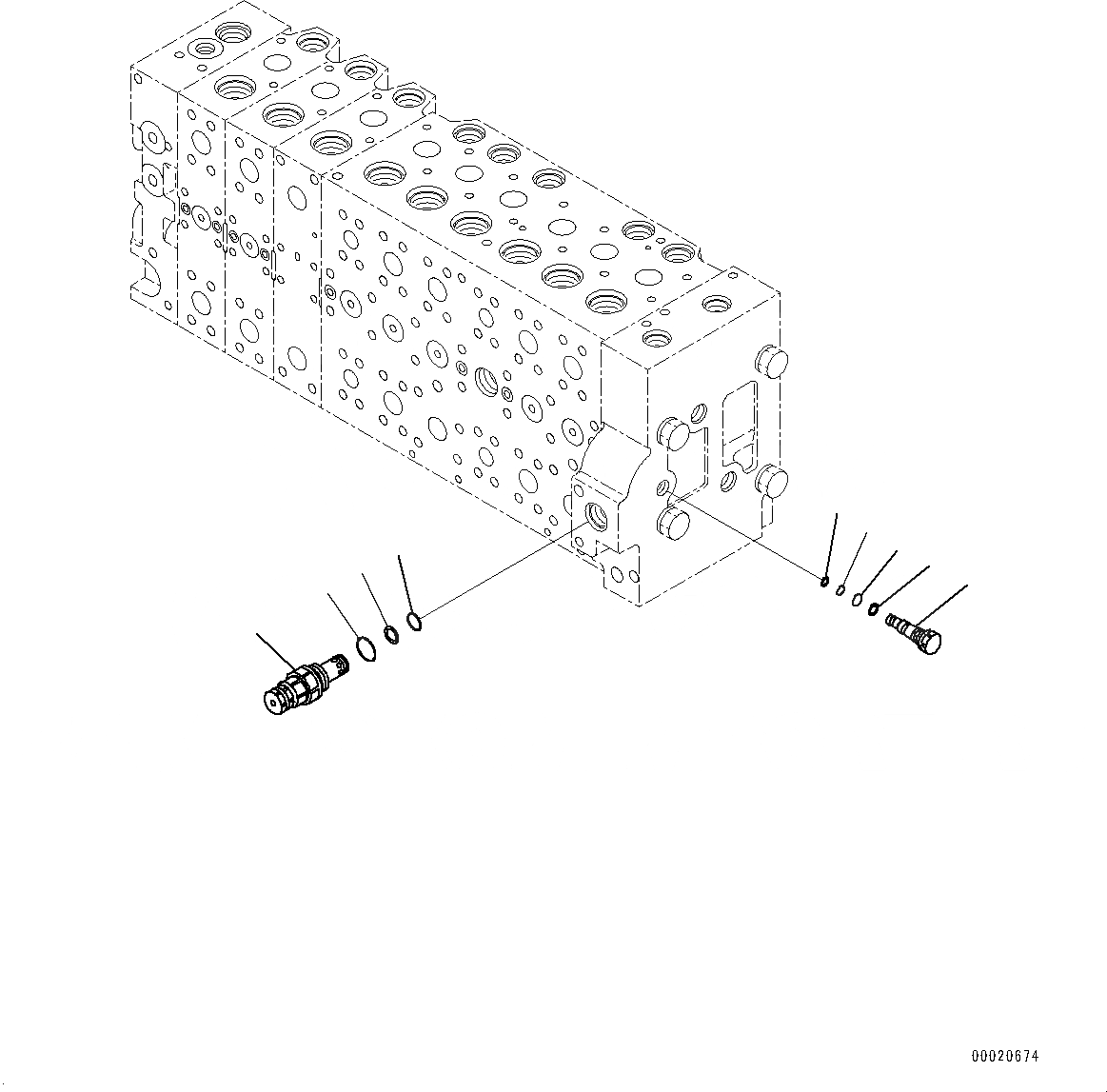 Схема запчастей Komatsu PC450-8 - УПРАВЛЯЮЩ. КЛАПАН, ВНУТР. ЧАСТИ (/) (№7-) УПРАВЛЯЮЩ. КЛАПАН, С -ДОПОЛН. АКТУАТОР ТРУБЫ, АККУМУЛЯТОР