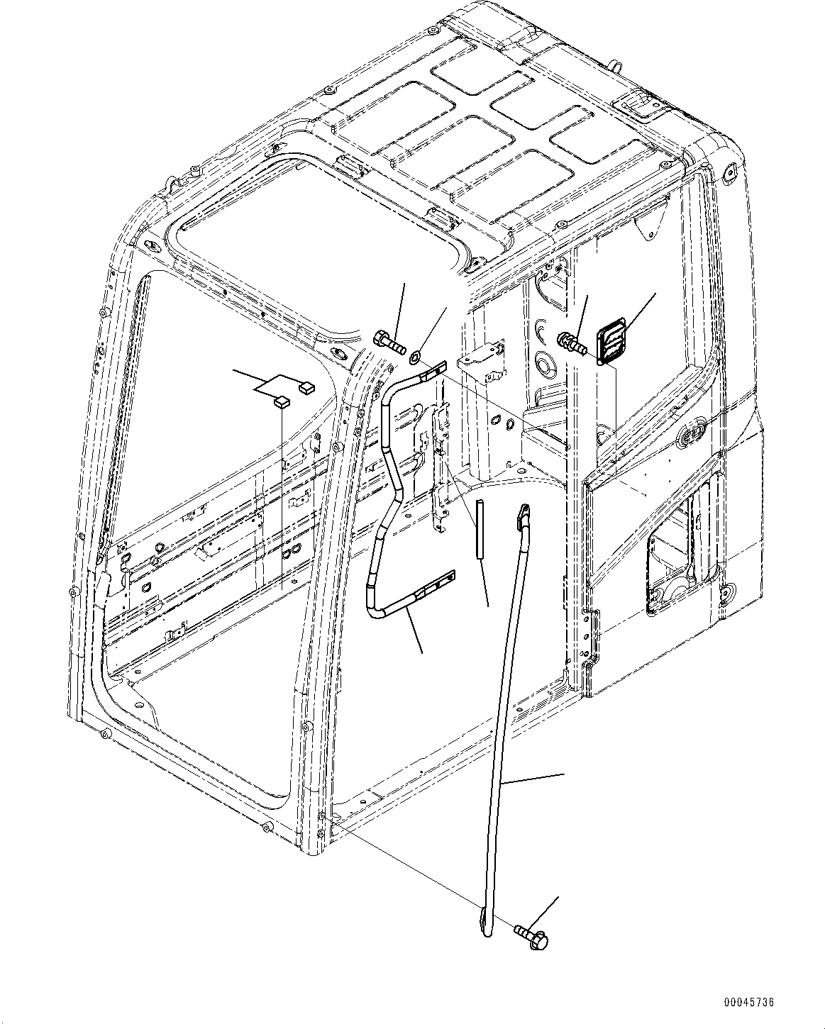 Схема запчастей Komatsu PC450-8 - КАБИНА, PRESSURE КЛАПАН И РУЧКА (№7-) КАБИНА, КАБИНА ROPS, ПЕРЕДН. ФИКС. ОКНА, С -ДОПОЛН. АКТУАТОР ТРУБЫ, АККУМУЛЯТОР, KOMTRAX, GPRS