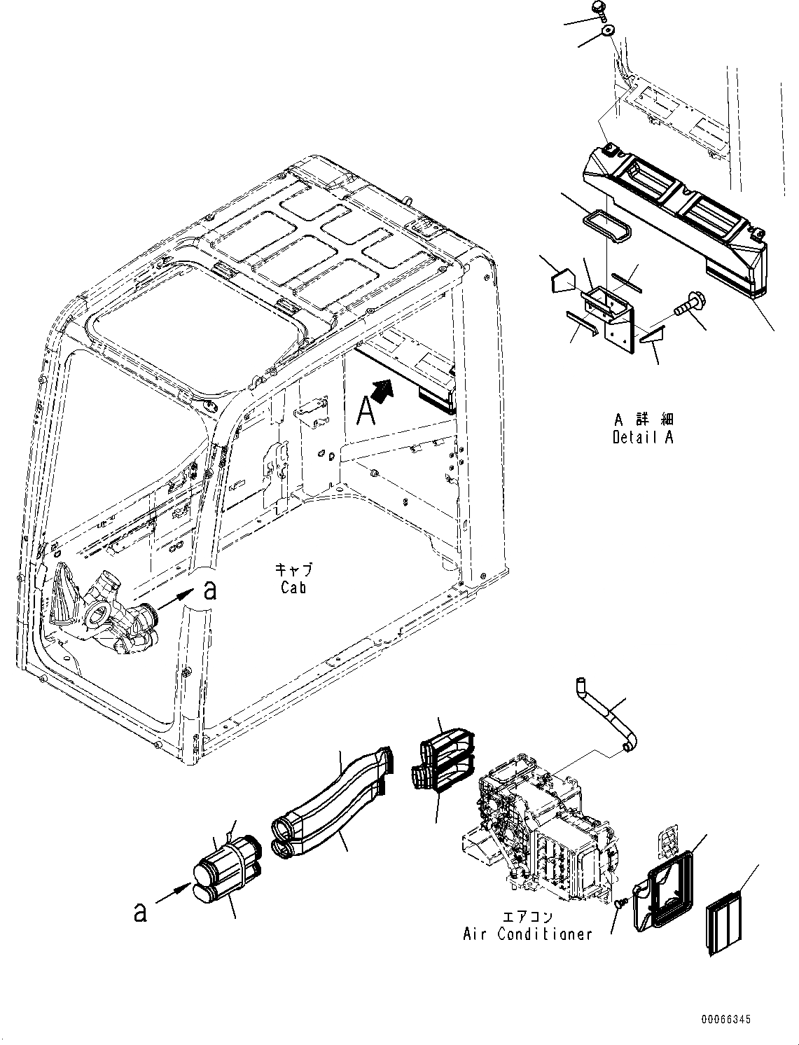 Схема запчастей Komatsu PC450-8 - КАБИНА, КАБИНА IN ЧАСТИ, ВОЗДУХОВОД, С КОНДИЦИОНЕРОМ (№7-) КАБИНА, КАБИНА ROPS, ЗАЩИТА ОТ ВАНДАЛИЗМА, С -ДОПОЛН. АКТУАТОР ТРУБЫ, АККУМУЛЯТОР, AM-FM РАДИО ДЛЯ АЗИИ, POWER ПОДАЮЩ., VOLT,