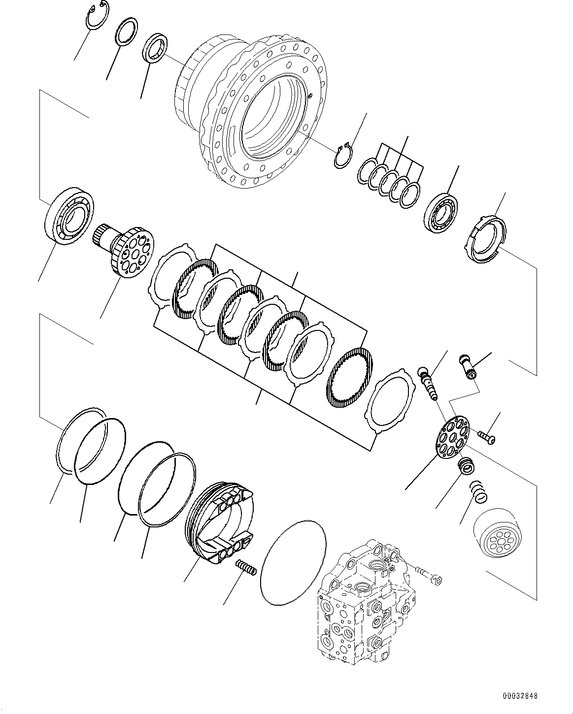 Схема запчастей Komatsu PC450-8 - МОТОР ХОДА И КОНЕЧНАЯ ПЕРЕДАЧА, МОТОР ХОДА (/) (№7-) МОТОР ХОДА И КОНЕЧНАЯ ПЕРЕДАЧА