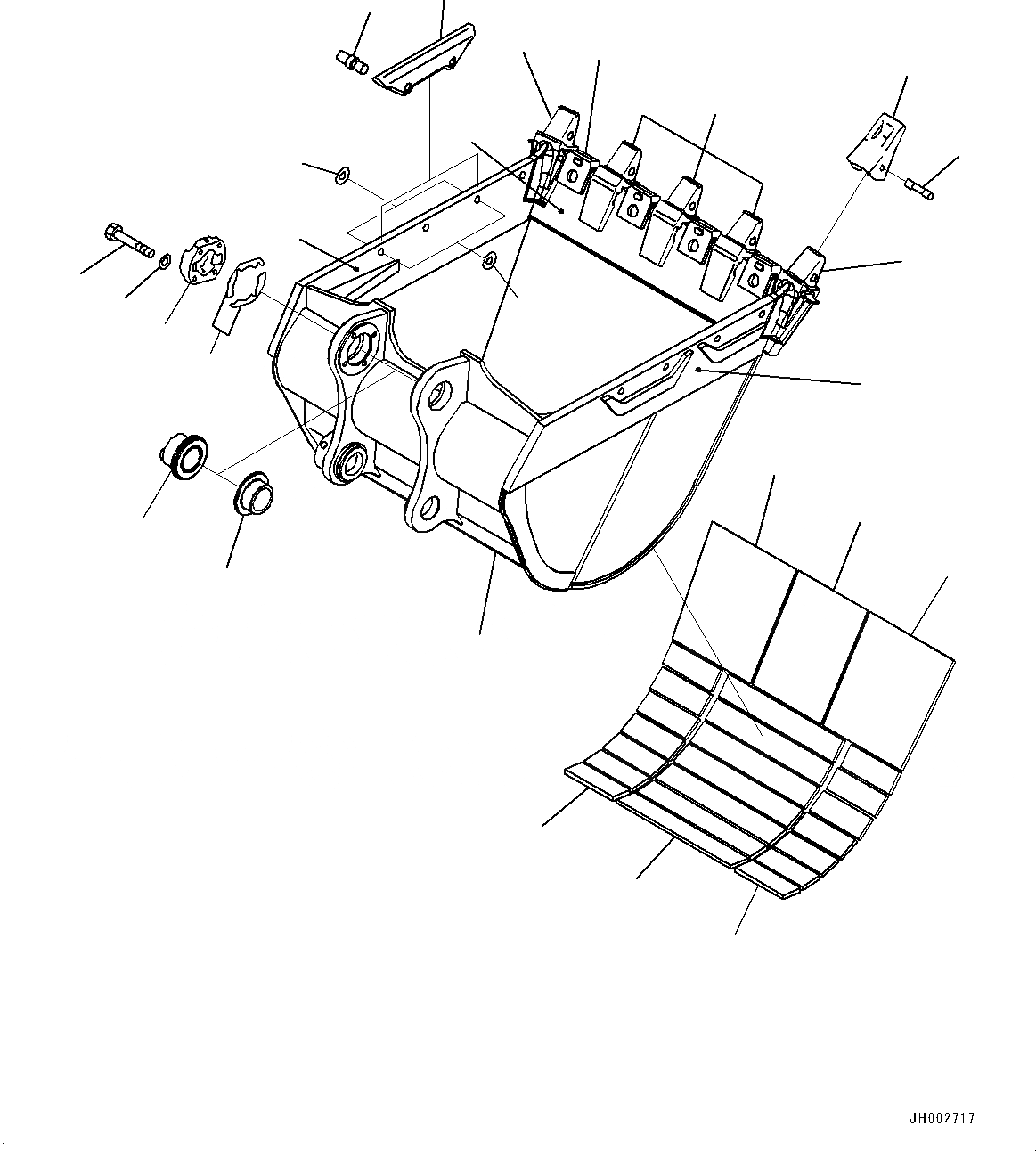 Схема запчастей Komatsu PC450-8 - ЭКСКАВАТ. КОВШ, КОВШ (№78-) ЭКСКАВАТ. КОВШ, .M, MM, ГОРИЗОНТАЛЬН. ПАЛЕЦ, С БОКОРЕЗЫ, УСИЛ.ENED