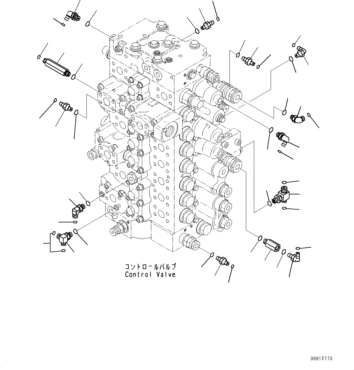 Схема запчастей Komatsu PC450LC-8 - УПРАВЛЯЮЩ. КЛАПАН, УПРАВЛЯЮЩ. КЛАПАН КОМПОНЕНТЫ (/) (№77-) УПРАВЛЯЮЩ. КЛАПАН, -СЕРВИСНЫЙ КЛАПАН