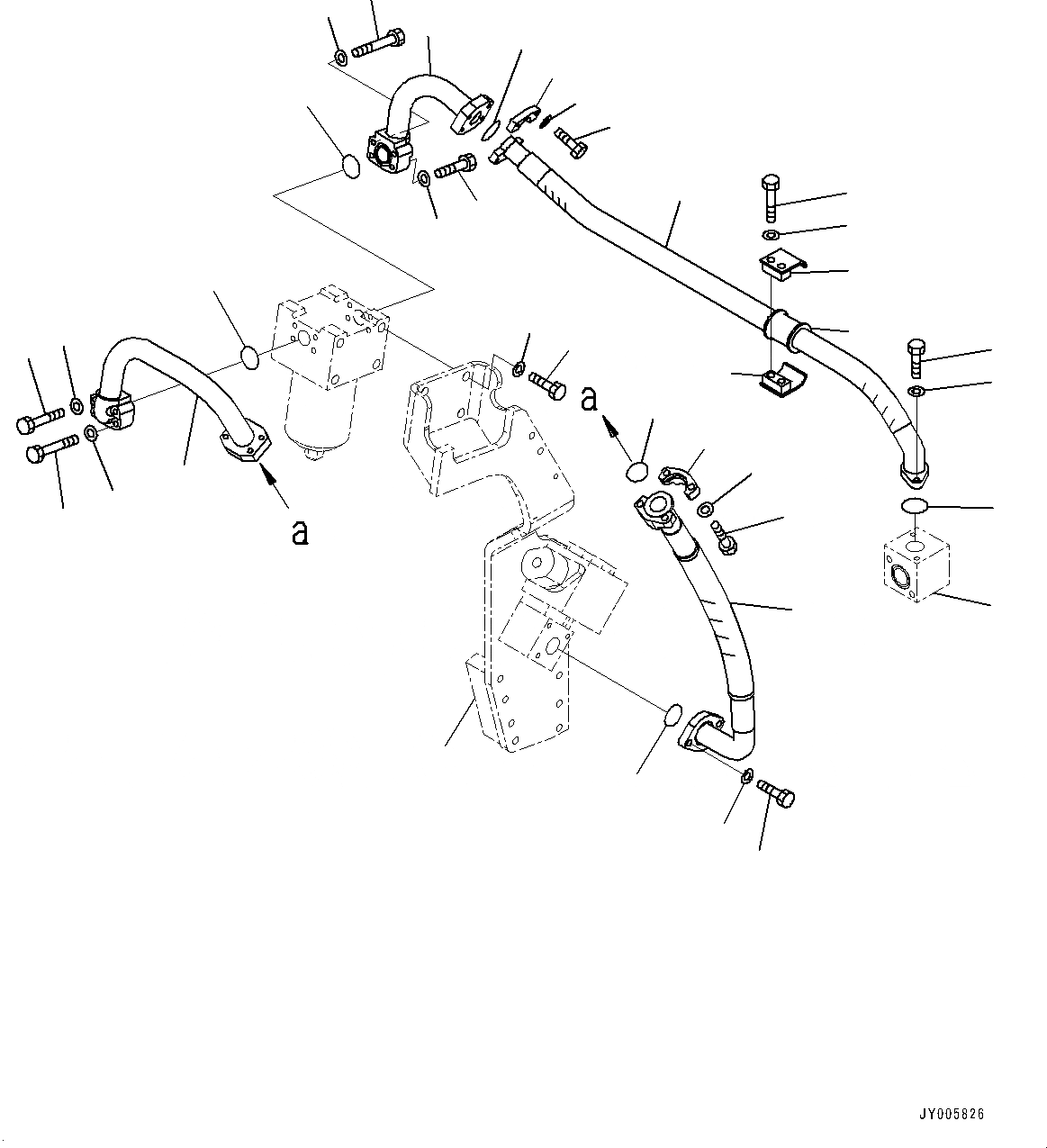 Схема запчастей Komatsu PC450LC-8 - АКТУАТОР ТРУБЫ, (/) (№7-) АКТУАТОР ТРУБЫ
