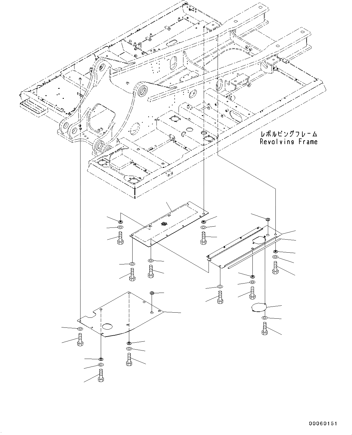 Схема запчастей Komatsu PC450LC-8 - НИЖН. КРЫШКА, (/) (№7-) НИЖН. КРЫШКА, УСИЛ., EC СПЕЦ-ЯIFICATION