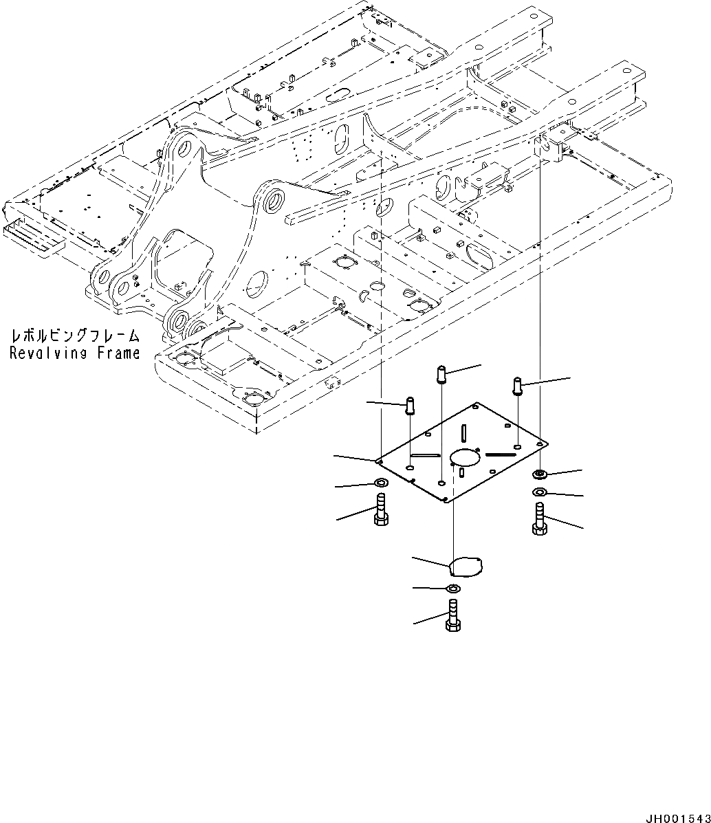 Схема запчастей Komatsu PC450LC-8 - НИЖН. КРЫШКА, (/) (№7-) НИЖН. КРЫШКА, ДЛЯ АВСТРАЛИИ