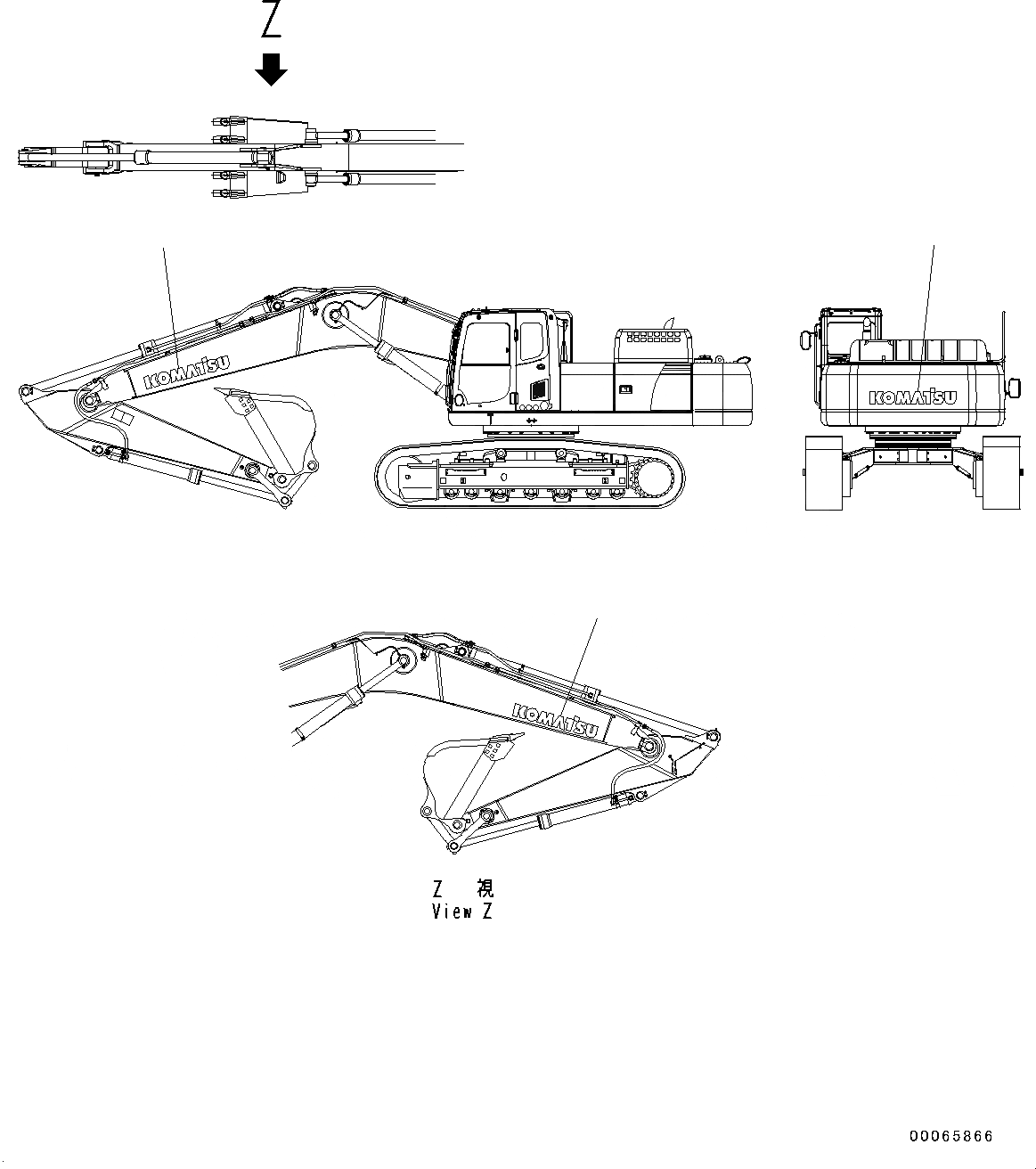 Схема запчастей Komatsu PC450LC-8 - ЛОГОТИП KOMATSU(№7-) KOMATSU ЛОГОТИП, ДОПОЛН.