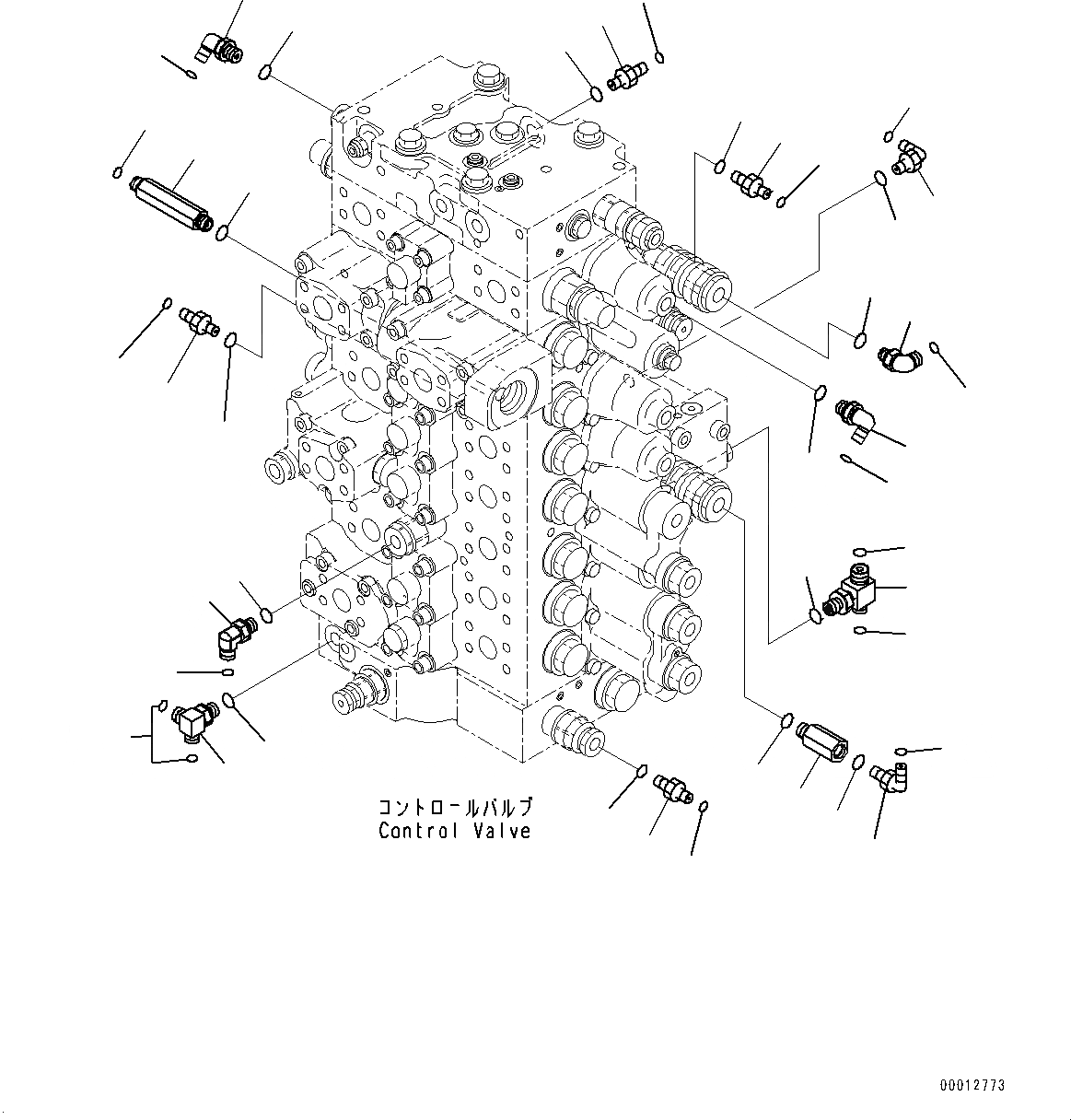 Схема запчастей Komatsu PC450LC-8R - УПРАВЛЯЮЩ. КЛАПАН, УПРАВЛЯЮЩ. КЛАПАН КОМПОНЕНТЫ (/) (№7-) УПРАВЛЯЮЩ. КЛАПАН, -СЕРВИСНЫЙ КЛАПАН
