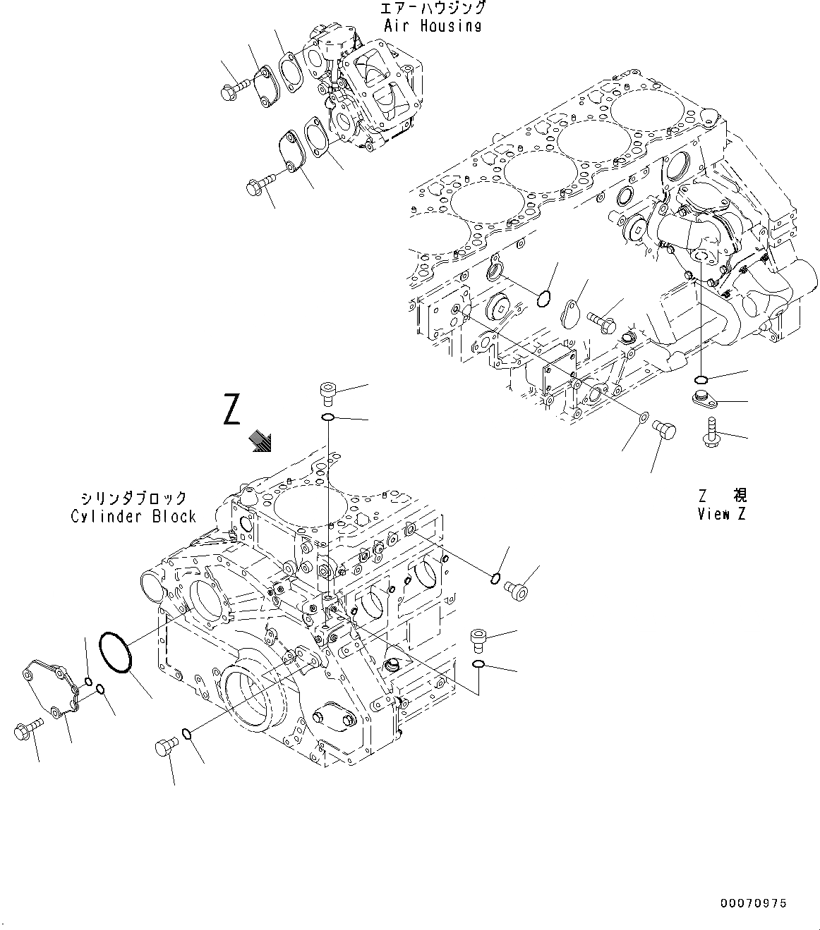 Схема запчастей Komatsu SAA6D125E-5-FR - КРЫШКАДЛЯ ВЫПУСКН. GAS RE-CIRCULATION (EGR) LESS (№-) КРЫШКАДЛЯ ВЫПУСКН. GAS RE-CIRCULATION (EGR) LESS