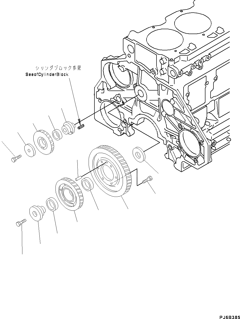 Схема запчастей Komatsu SAA6D125E-5-FR - IDLE ПРИВОДS (№-) IDLE ПРИВОДS