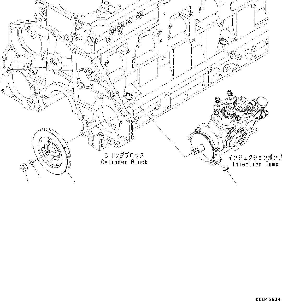 Схема запчастей Komatsu SAA6D125E-5-FR - ТОПЛИВН. НАСОС ПРИВОД (№-) ТОПЛИВН. НАСОС ПРИВОД