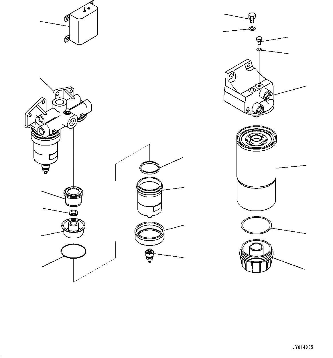 Схема запчастей Komatsu SAA6D125E-5-FR - PREФИЛЬТР. (№-8) PREФИЛЬТР.