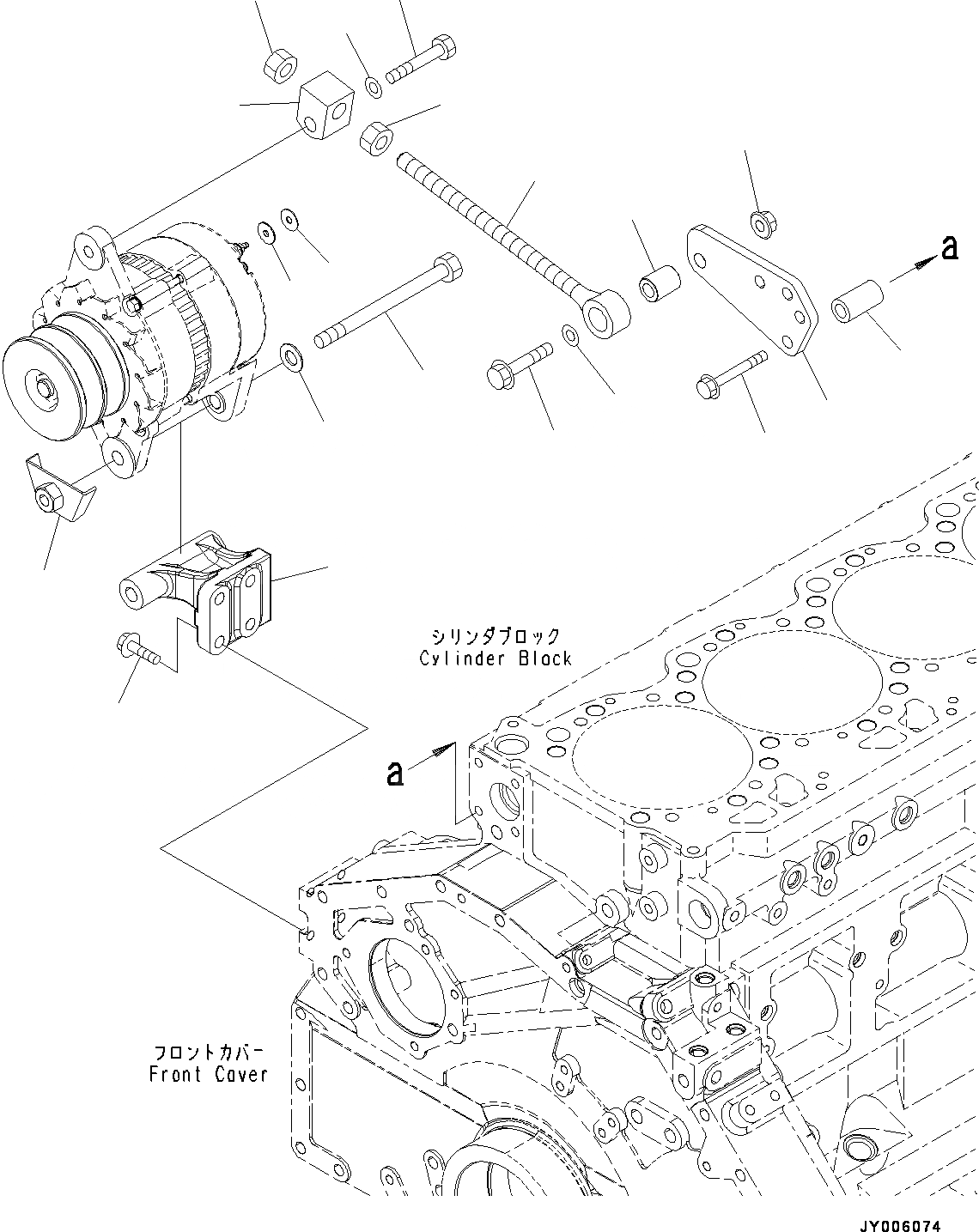 Схема запчастей Komatsu SAA6D125E-5-FR - ГЕНЕРАТОР, ЭЛЕМЕНТЫ КРЕПЛЕНИЯ (№-) ГЕНЕРАТОР, AMP., ПЕСЧАН. МЕСТН. СПЕЦ-ЯIFICATION