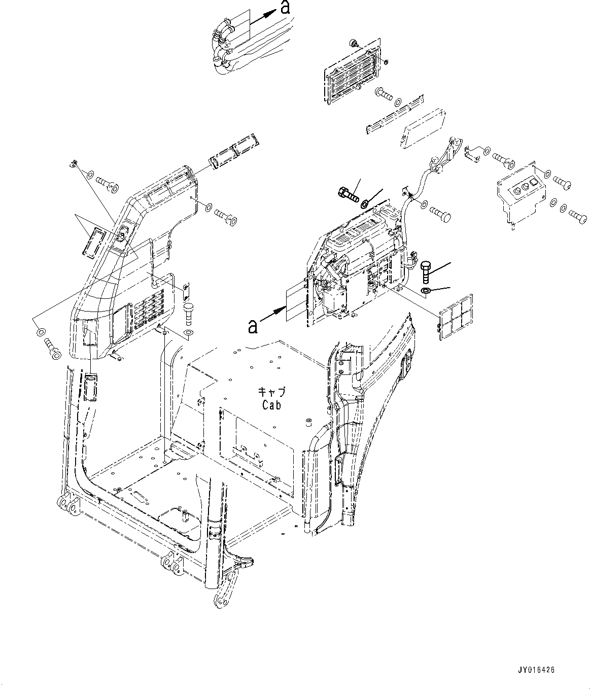 Схема запчастей Komatsu PC55MR-3 - КАБИНА, БЛОК КОНДИЦИОНЕРА (/) (№-) КАБИНА, КРОМЕ ЯПОН., ОТВ. С ИЗМ. УГЛОМ DOZER, С ПРОПОРЦИОНАЛЬН. РЫЧАГ УПРАВЛ-Я, КОНДИЦ. ВОЗДУХА, МАСТЕР КЛЮЧ, PROVISION ДЛЯ -ДОПОЛН. A