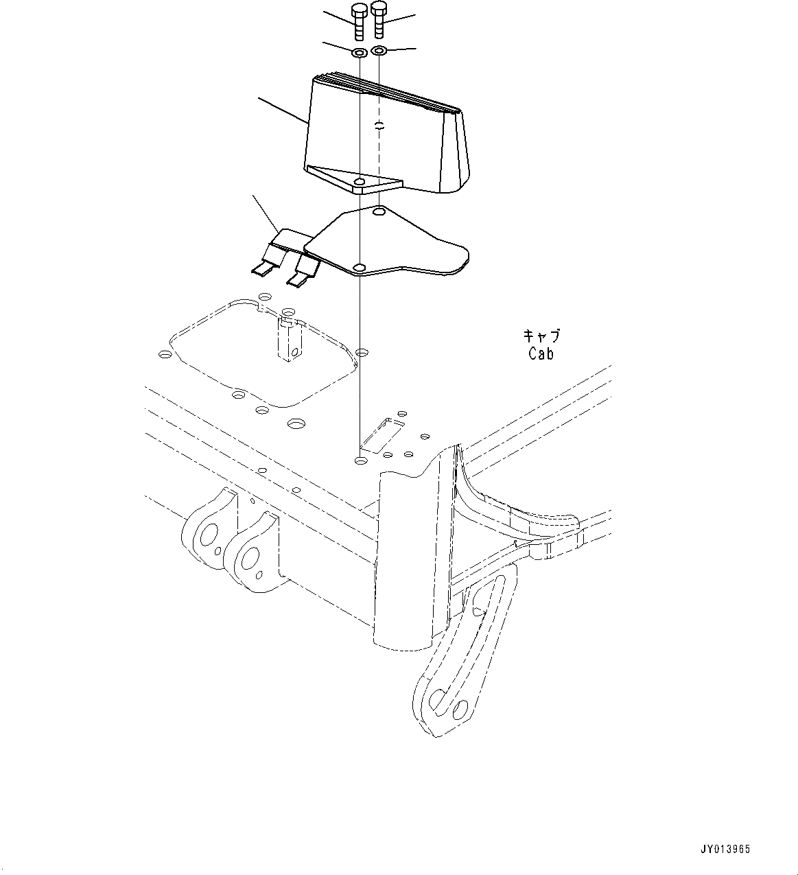 Схема запчастей Komatsu PC55MR-3 - КАБИНА, FOOTREST (№-) КАБИНА, КРОМЕ ЯПОН., ОТВ. С ИЗМ. УГЛОМ DOZER, С ПРОПОРЦИОНАЛЬН. РЫЧАГ УПРАВЛ-Я, ПЕЧКА, МАСТЕР КЛЮЧ, PROVISION ДЛЯ -ДОПОЛН. ACTUAT