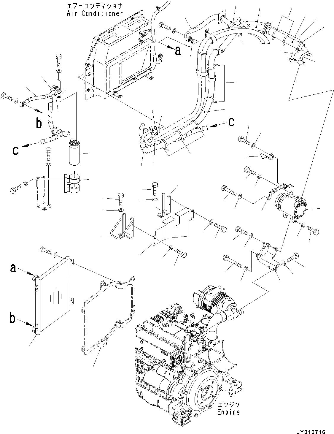 Схема запчастей Komatsu PC55MR-3 - БЛОК КОНДИЦИОНЕРА, (/) (№-) БЛОК КОНДИЦИОНЕРА, ДЛЯ КАБИНА ROPS